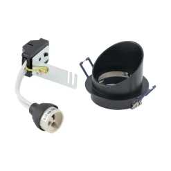 Einbaustrahler Schwarz GU10 Aluminium Ø 7,5 cm punktuell