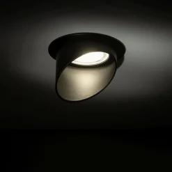 Einbaustrahler Schwarz GU10 Aluminium Ø 7,5 cm punktuell