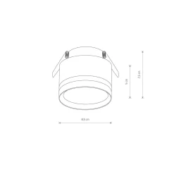 Einbaustrahler Schwarz GX53 Ø 8,5 cm Aluminium Modern