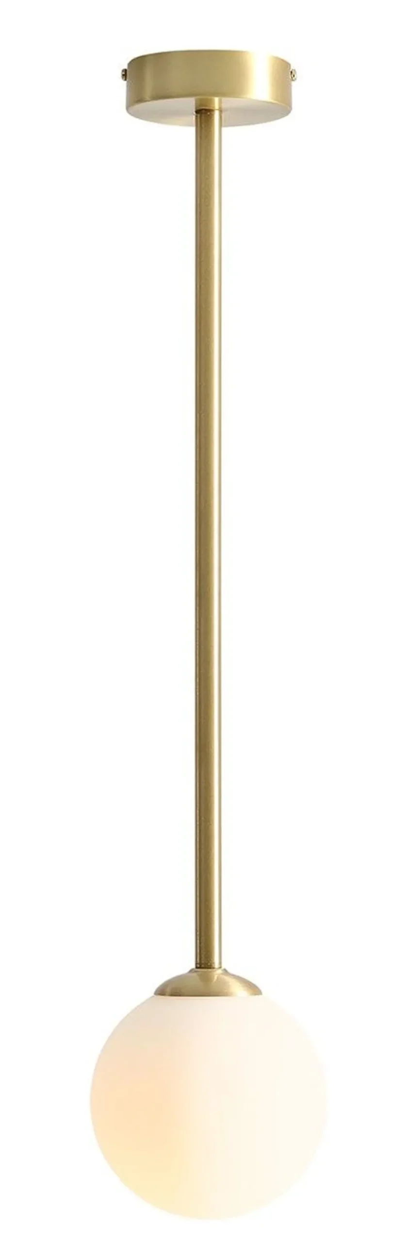 Elegant Deckenlampe in Messing Metall Glas Ø14 cm E14