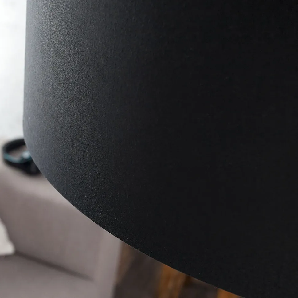 Elegant Standlampe Retro Chrom Schwarz 180cm