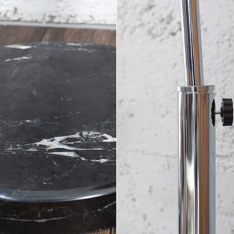 Elegant Standlampe Retro Chrom Schwarz 180cm