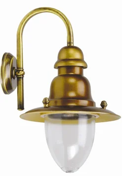 Elegante Außenwandleuchte Maritim in Messing antik IP43