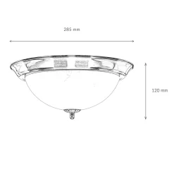 Elegante Deckenlampe Wohnzimmer Jugendstil 2xE27 TOP