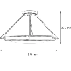 Elegante Deckenleuchte Glas Jugendstil rund Wohnzimmer