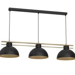 Elegante Hängelampe Metall Schwarz Gold E27 115 cm