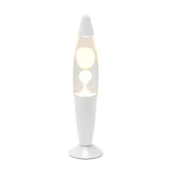 Elegante Lavalampe Weiß klar H:36cm Ø9cm Timmy