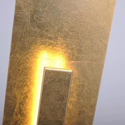 Elegante LED Stehlampe warmweiß 141 cm in Blattgold