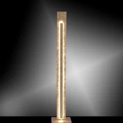 Elegante LED Stehlampe warmweiß 141 cm in Blattgold