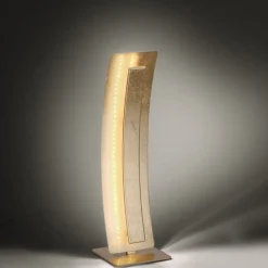 Elegante LED Tischlampe warmweiß 40,5 cm in Blattgold