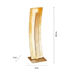 Elegante LED Tischlampe warmweiß 40,5 cm in Blattgold
