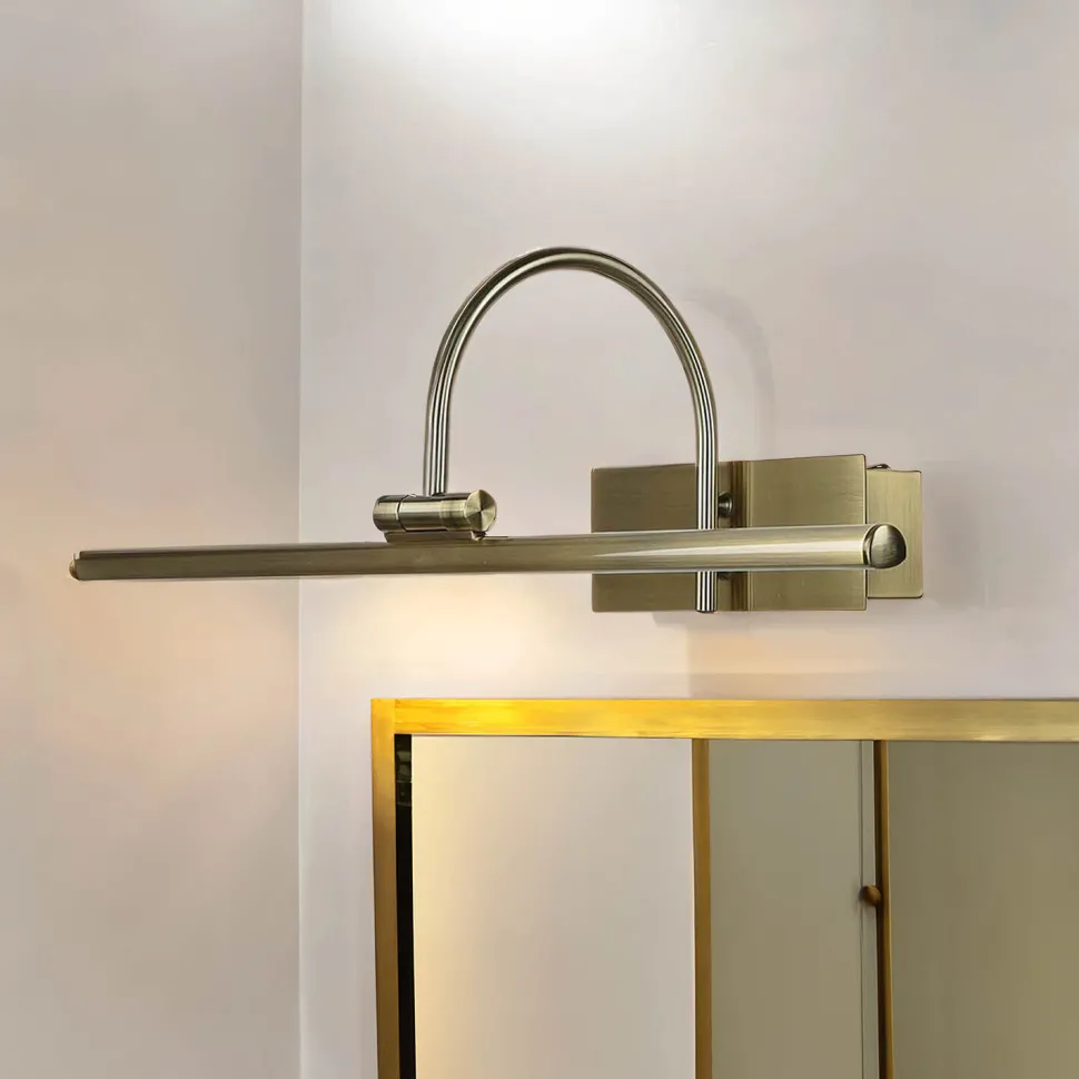 Elegante LED Wandlampe Jugendstil 3000K in Messing