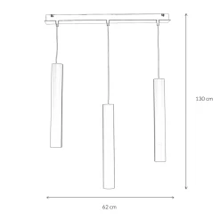 Elegante Pendelleuchte Schwarz 3-flammig Metall