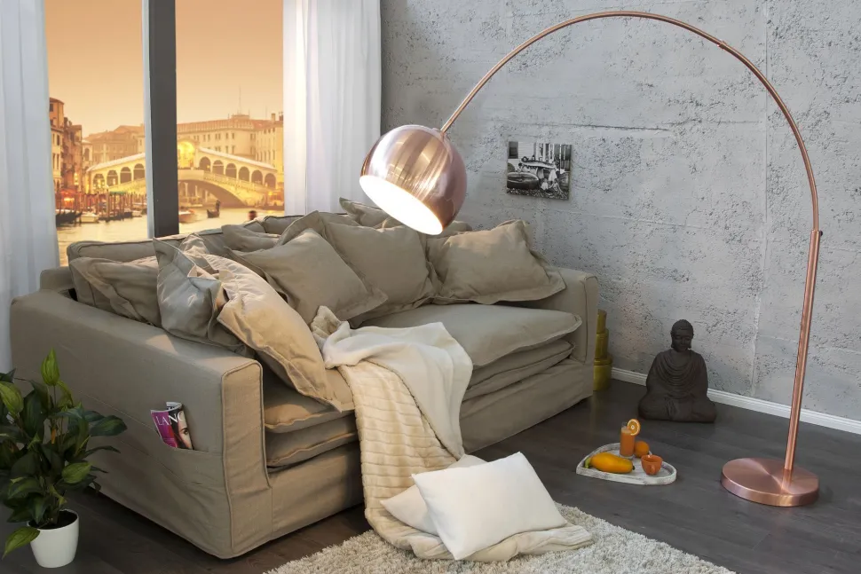 Elegante Standlampe Retro 170cm gebogen