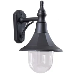 Elegante Wandlampe Außen Schwarz IP44 Hof Haus