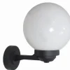 Elegante Wandlampe außen Schwarz Weiß Kugelschirm IP43