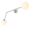 Elegante Wandlampe in Chrom blendarm Glas Metall H:34 cm