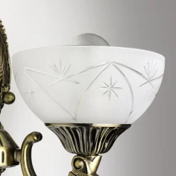 Elegante Wandleuchte HENRY in Messing Jugendstil