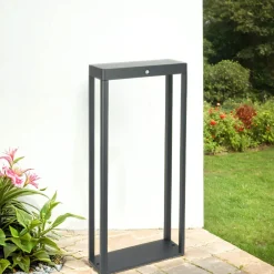 Energieeffiziente LED Solarleuchte IP65 2 W Dunkelgrau