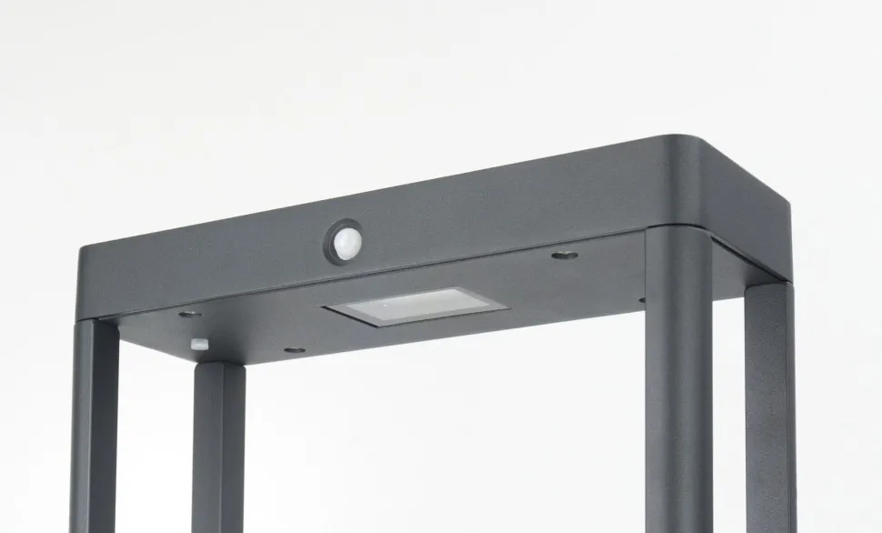 Energieeffiziente LED Solarleuchte IP65 2 W Dunkelgrau