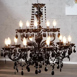 Esszimmer Lampe Designerleuchte Klassisch E14 Schwarz