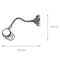 Exklusive Bilderleuchte Chrom glänzend