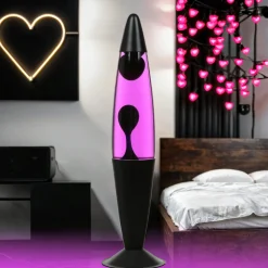 Feminine Lavalampe Pink dunkles Lila Wachs JENNY