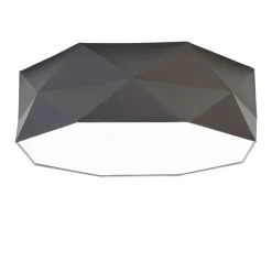 Flache Deckenleuchte BISO Grau 4flmg zeitlos eckig