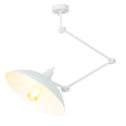 Flexible Deckenlampe Weiß Wohnzimmer Retro Leuchte