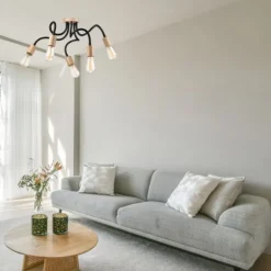 Flexible Deckenleuchte KASSIDY Schwarz Wohnzimmer