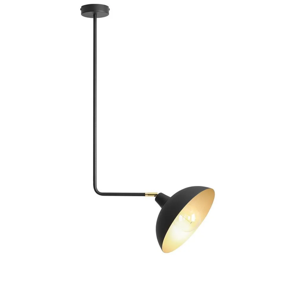 Flexible Deckenleuchte Schwarz E27 B:27 cm Metall