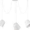 Flexible Hängeleuchte Jawa 3 lange Pendel Weiß