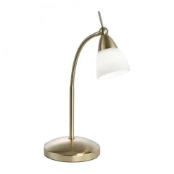 Flexible LED Tischlampe in Messing Glas 3 W dimmbar