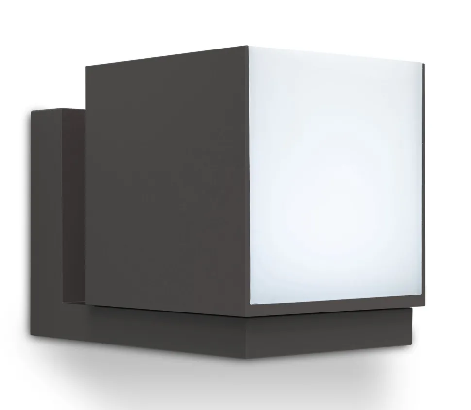 Flexible LED Wandlampe Anthrazit IP54 12 W Aluminium