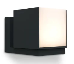 Flexible LED Wandleuchte Schwarz IP54 3000 K Aluminium