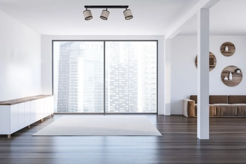 Flexibler Deckenspot Stoff Schwarz Beige E14 65 cm lang