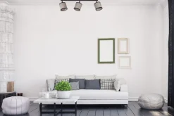 Flexibler Deckenspot Stoff Schwarz Beige E14 65 cm lang