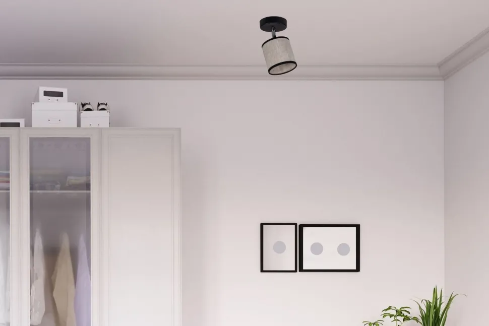 Flexibler Deckenstrahler blendarm Stoff E14 B:10 cm