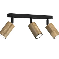 Flexibler Deckenstrahler Holz Metall GU10 3-flammig