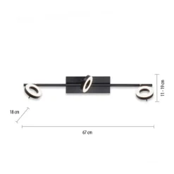 Flexibler LED Deckenspot Anthrazit IP44 67 cm blendarm