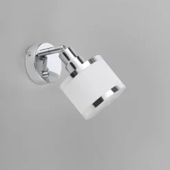 Flexibler Wandstrahler Chrom Metall E14 blendarm