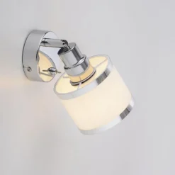 Flexibler Wandstrahler Chrom Metall E14 blendarm