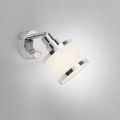 Flexibler Wandstrahler Chrom Metall E14 blendarm