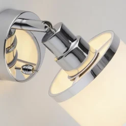 Flexibler Wandstrahler Chrom Metall E14 blendarm