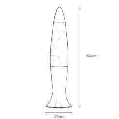 Fröhliche Lavalampe Blau Grün 40cm G9 Retro ANGELINA