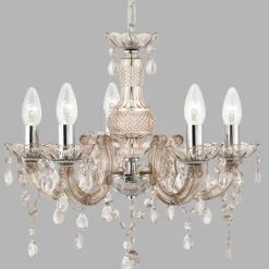 Funkelnder Kronleuchter Glas Kristall Ø 48 cm 5x E14