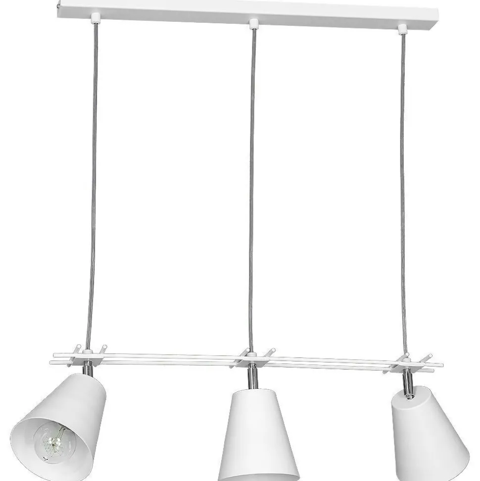 Funktionale Hängeleuchte FERRIS in Weiß 3-flmg