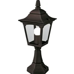 Gartenbeleuchtung Schwarz Aluminium H:44cm Rustikal