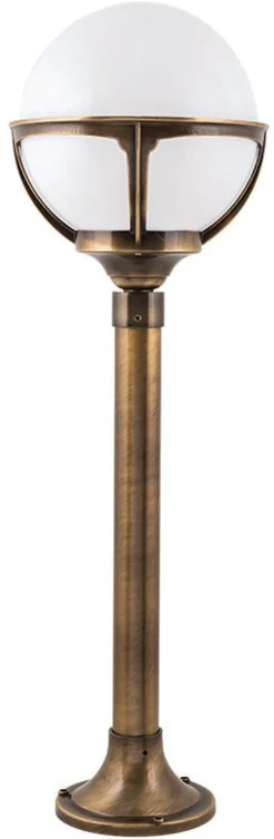 Gartenlampe ALONNISOS Messing in antik H:69cm