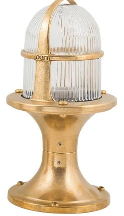 Gartenlampe Messing H:28cm dekorativ außen Maritim